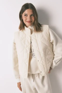 Women'secret Chaleco acolchado blanco marfil Outlet