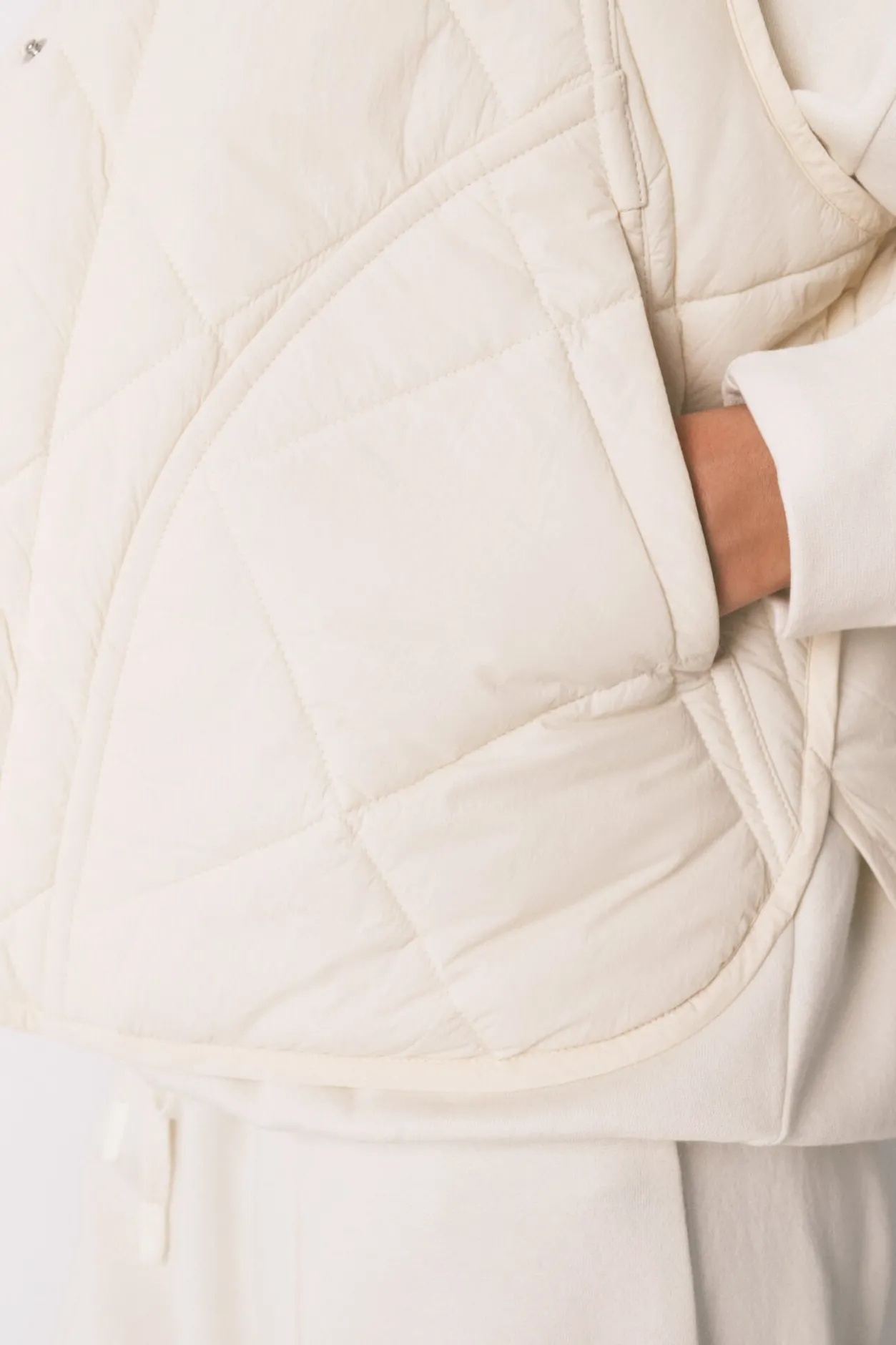 Women'secret Chaleco acolchado blanco marfil Outlet