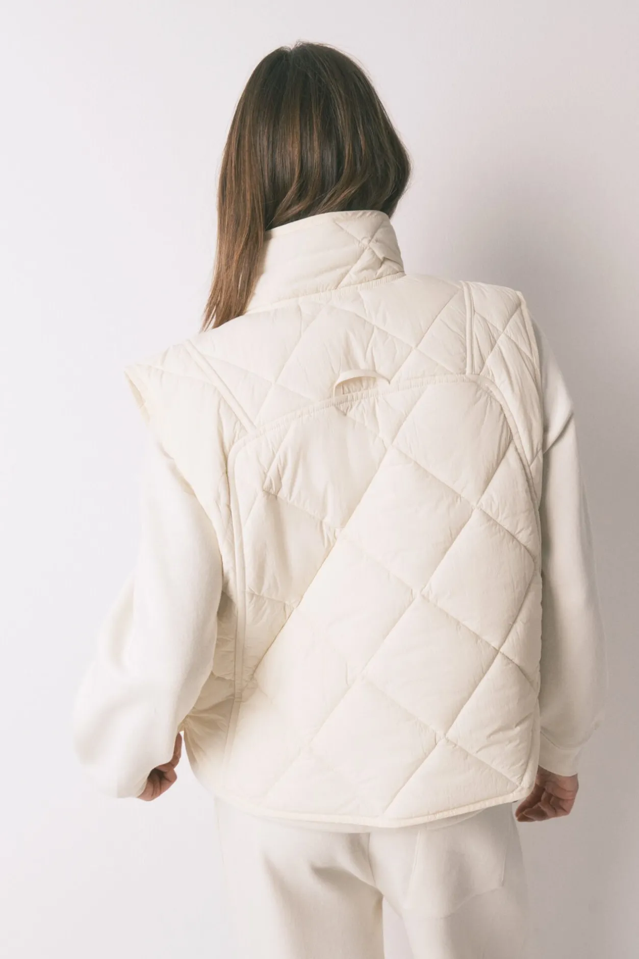 Women'secret Chaleco acolchado blanco marfil Outlet