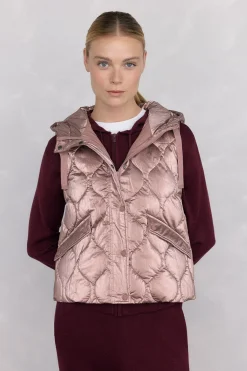 Pedro del Hierro Chaleco acolchado capucha Rosa Best