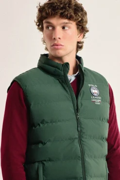 Valecuatro Chaleco acolchado color modelo Escudo Verde Outlet