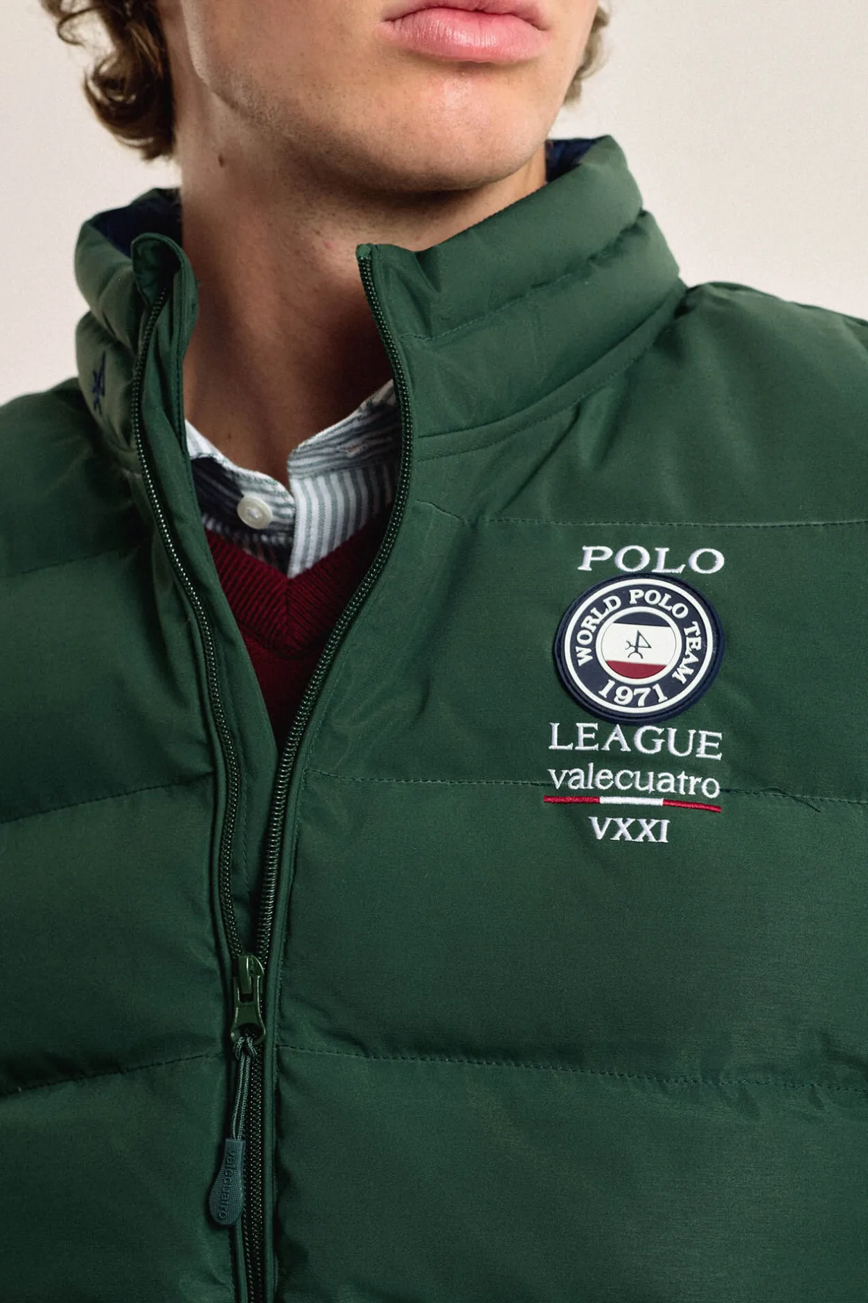 Valecuatro Chaleco acolchado color modelo Escudo Verde Outlet