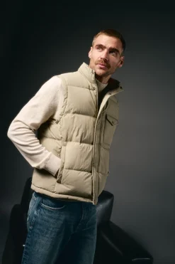 OOTO Chaleco acolchado con bolsillo Beige Outlet