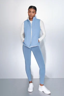 Dash and Stars Chaleco acolchado forrado azul New