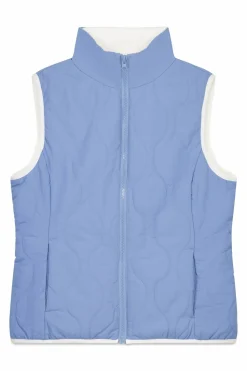 Dash and Stars Chaleco acolchado forrado azul New