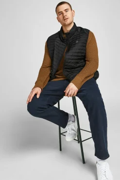 Jack & Jones PLUS Chaleco acolchado ligero PLUS negro Clearance