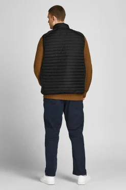 Jack & Jones PLUS Chaleco acolchado ligero PLUS negro Clearance