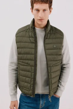 Cortefiel Chaleco acolchado ultralight Kaki New