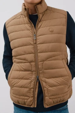 Cortefiel Chaleco acolchado ultralight Beige