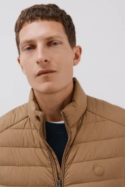 Cortefiel Chaleco acolchado ultralight Beige