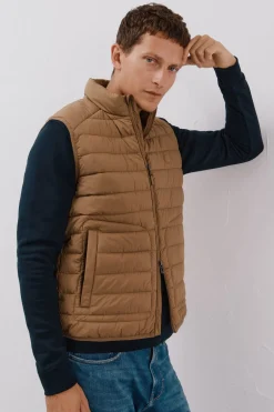 Cortefiel Chaleco acolchado ultralight Beige