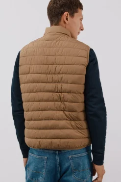 Cortefiel Chaleco acolchado ultralight Beige