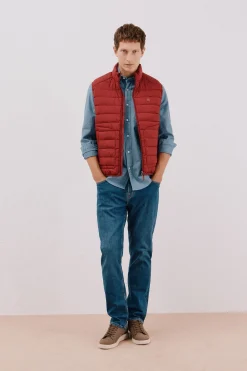 Cortefiel Chaleco acolchado ultralight Rojo Clearance