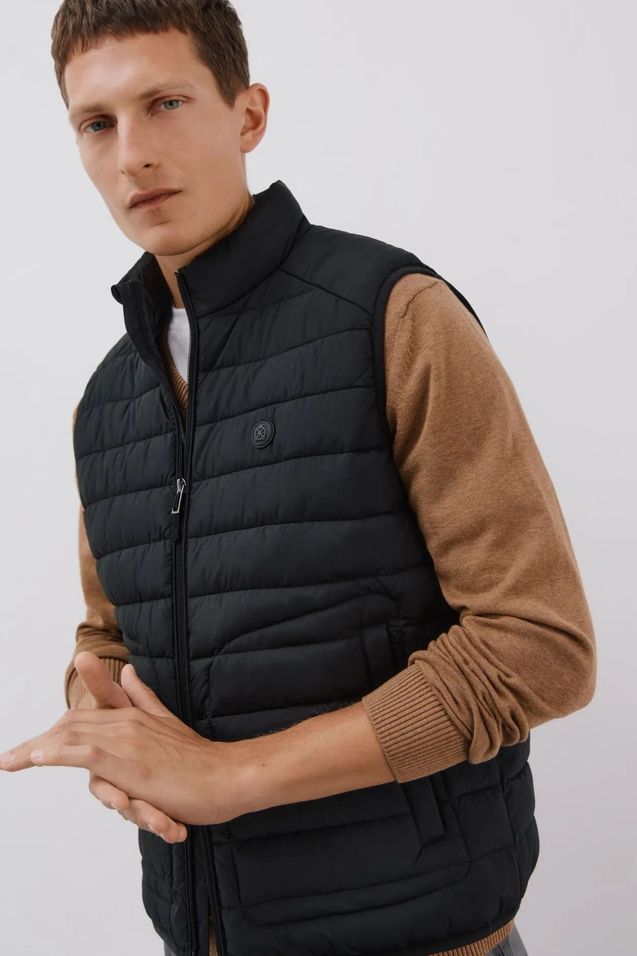 Cortefiel Chaleco acolchado ultralight Negro New