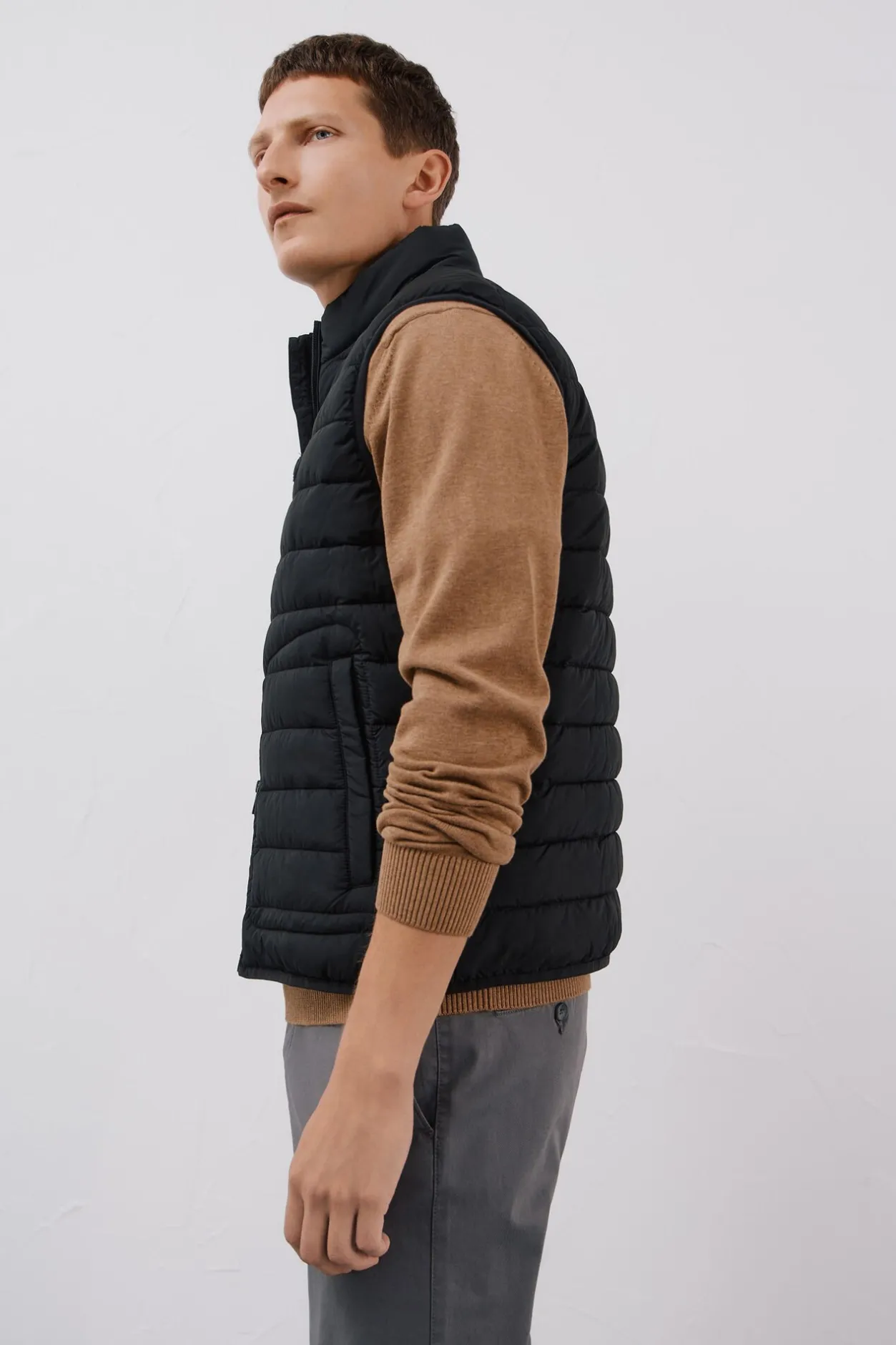 Cortefiel Chaleco acolchado ultralight Negro New