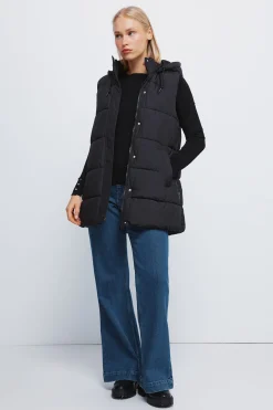 Springfield Chaleco capucha poliéster reciclado negro Hot