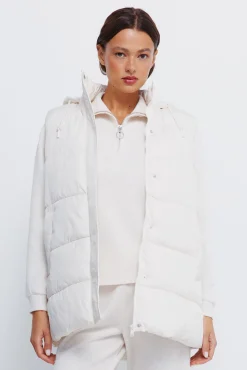 Springfield Chaleco capucha poliéster reciclado marr&oacute;n Outlet