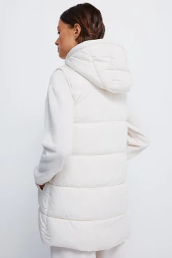 Springfield Chaleco capucha poliéster reciclado marr&oacute;n Outlet