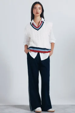 Springfield Chaleco contraste canalé nude Sale