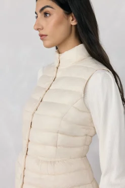 Pedro del Hierro Chaleco corto peplum Crudo Sale