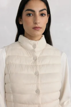 Pedro del Hierro Chaleco corto peplum Crudo Sale