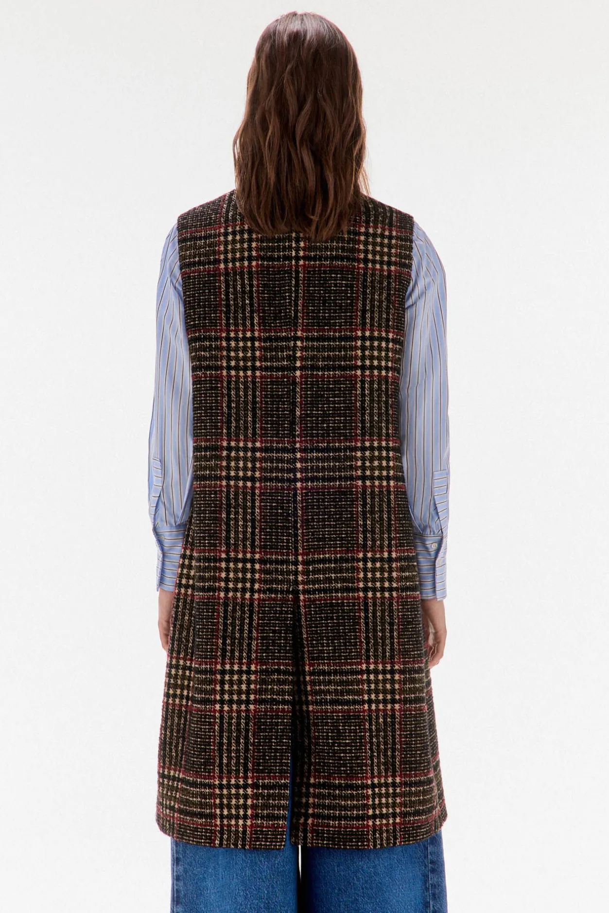 TFP by Tamara Falcó Chaleco de cuadros Marrón Best