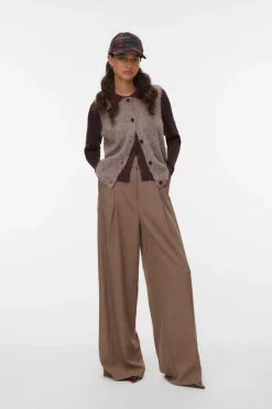 Vero Moda Chaleco de punto Marrón New