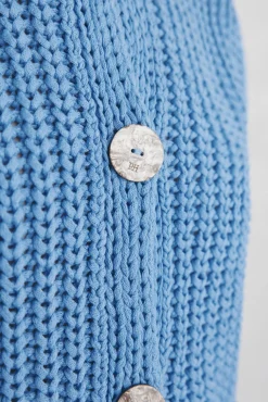 Pedro del Hierro Chaleco de punto hilatura de cinta Azul New