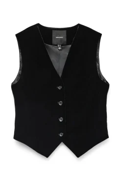 Vero Moda Chaleco de terciopelo Negro Sale