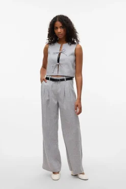 Vero Moda Chaleco de Tweed Gris Hot