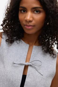 Vero Moda Chaleco de Tweed Gris Hot