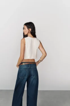 High Spirits Chaleco Dulcie blanco