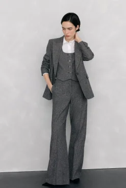 Pedro del Hierro Chaleco entallado cheviot Gris Best