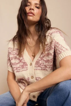 Slowlove Chaleco jacquard Marfil