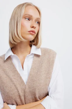 Springfield Chaleco largo abierto nude