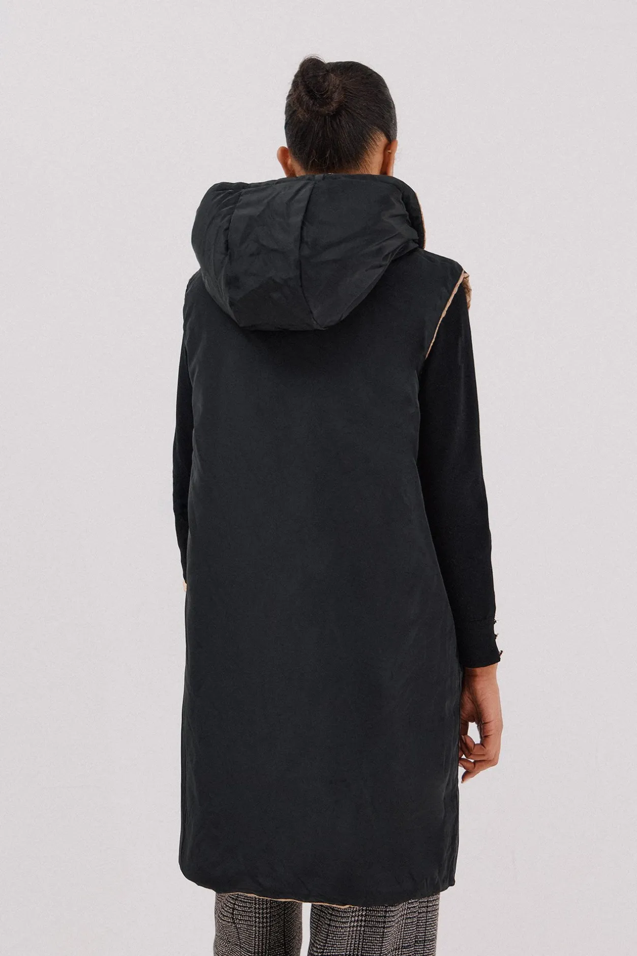 Cortefiel Chaleco largo reversible Beige Outlet