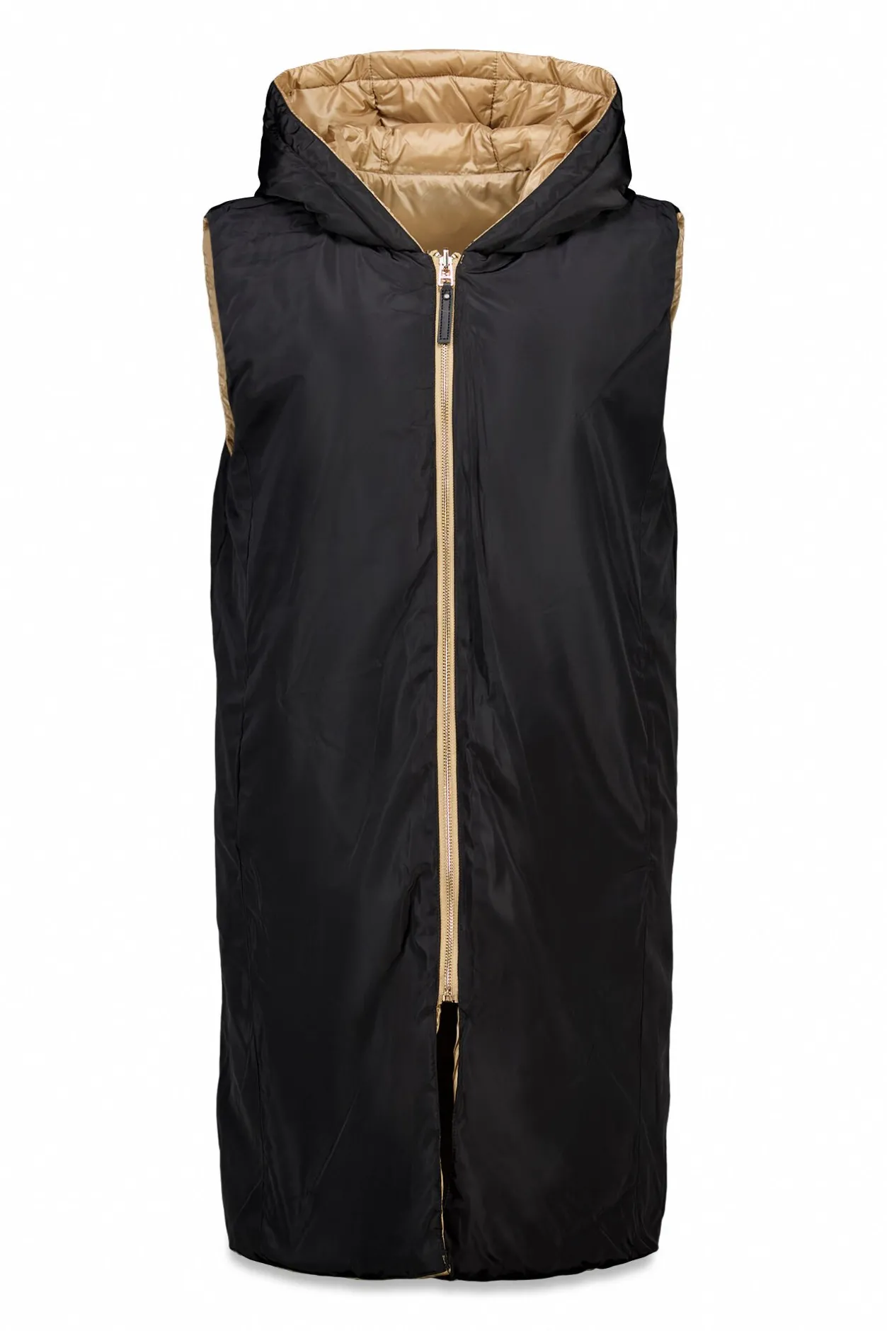 Cortefiel Chaleco largo reversible Beige Outlet