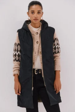 Cortefiel Chaleco largo reversible Kaki New