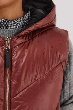 Cortefiel Chaleco largo reversible Vino Discount