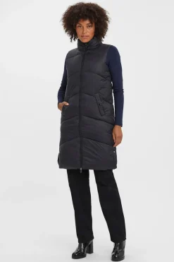 Vero Moda Chaleco midi acolchado de mujer Negro Sale