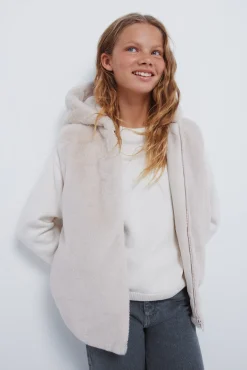 Springfield Kids Chaleco pelo niña beige Hot