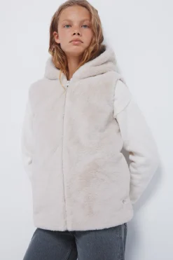 Springfield Kids Chaleco pelo niña beige Hot