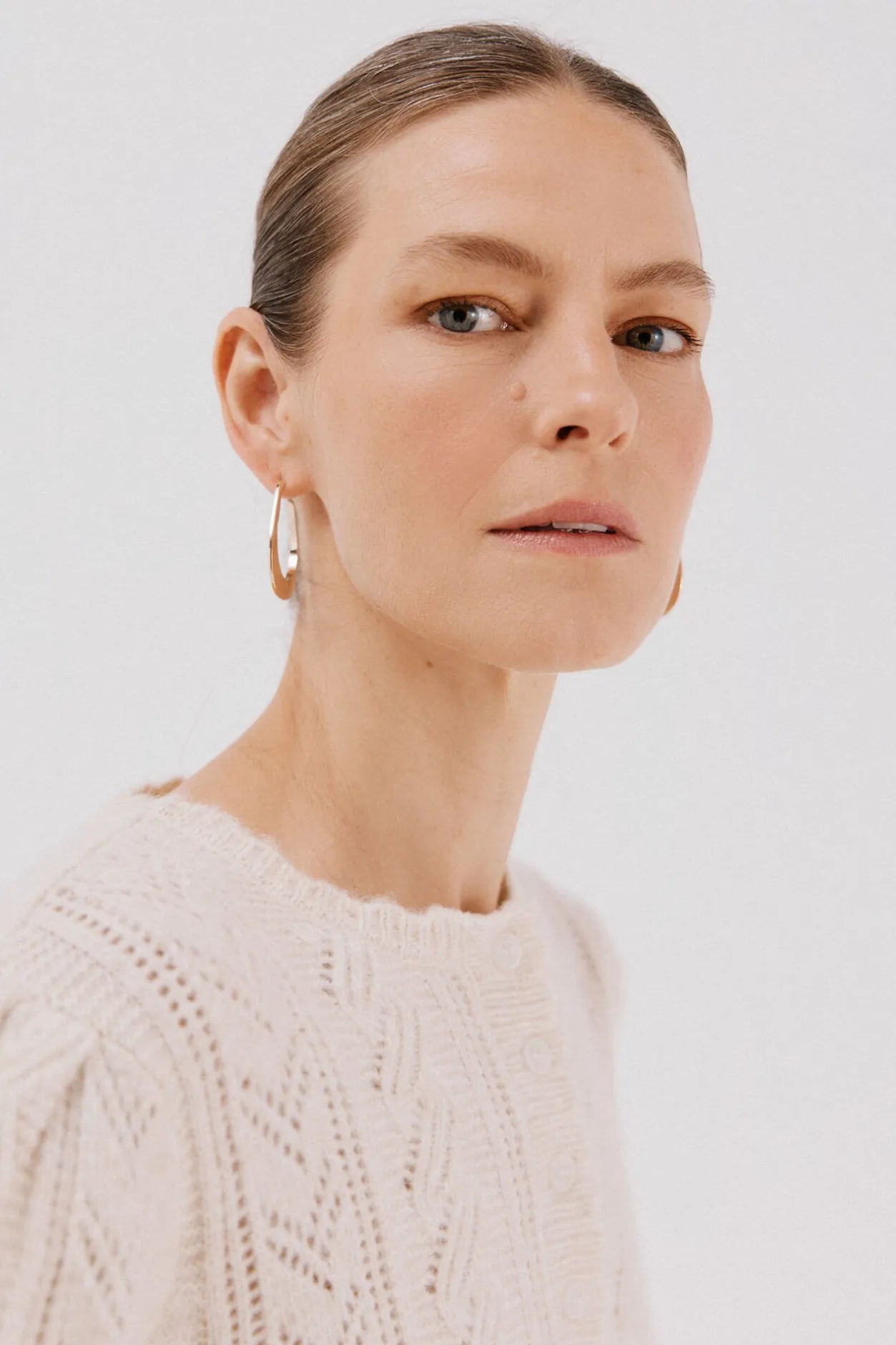 Cortefiel Chaleco punto pasadas Marfil Discount