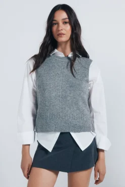 Springfield Chaleco punto trenzas nude