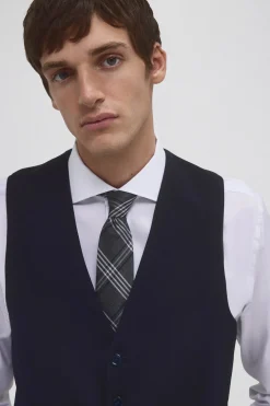 Pedro del Hierro Chaleco tailored Azul Online