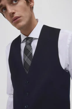Pedro del Hierro Chaleco tailored Azul Online