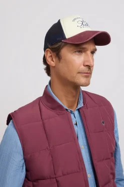 Silbon Chaleco tecnico cuadros Granate Outlet