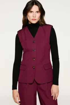 Selected Chaleco traje bolsillos. Morado Hot