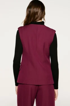 Selected Chaleco traje bolsillos. Morado Hot