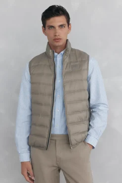 Pedro del Hierro Chaleco ultraligero Beige Outlet